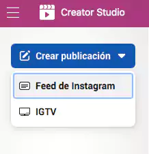 Crear feed en creator studio