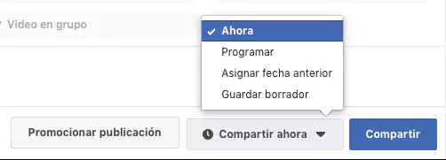 programar post facebook